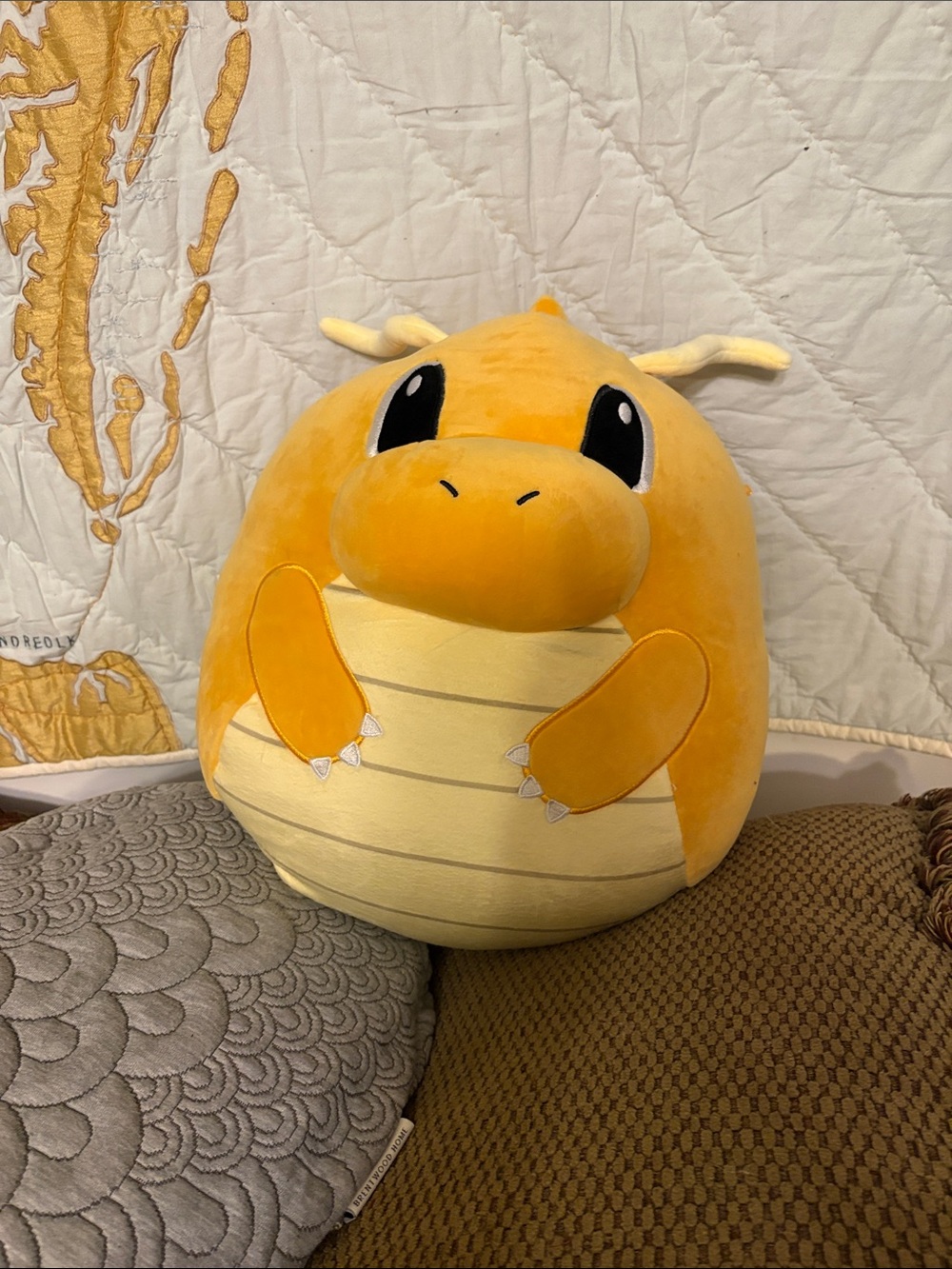 Plush Dragonite Yellow Decorative Pillow Plush